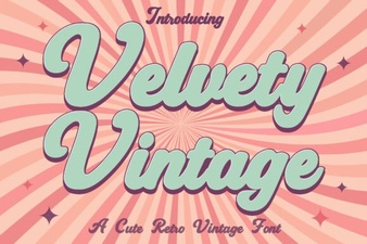 Craft Your Vintage Designs with Velvety Font