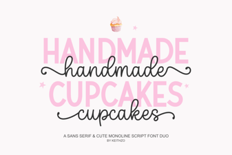 Fonts Inspired by Baking & Decorating Cupcakes