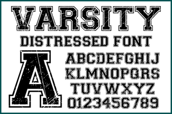 Varsity Distressed Font: Style and Design Ideas